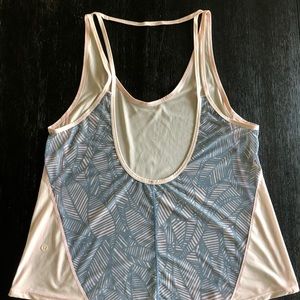 Pink and Grey Lululemon Tank Top-Size 8